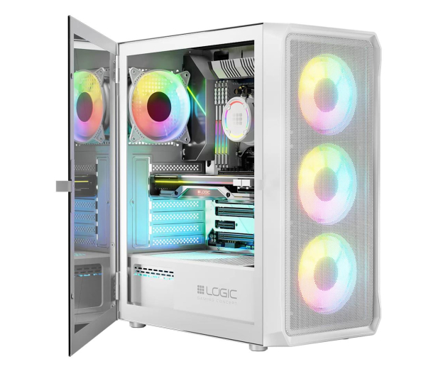 LOGIC CONCEPT Logic Portos ARGB Midi USB 3.0 Biała AT-PORTOS-20-0000000-0002 - 1172263 - zdjęcie 5